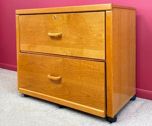 An Oak File Drawer Unit