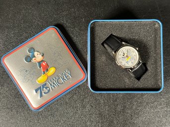 Collectible Vintage 75 Year Mickey Mouse Wristwatch, New/Old Stock