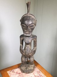 Very Interesting All Hand Carved Wooden Statue From Africa - Icon  - Idol - Very Nice Piece - Hand Carved