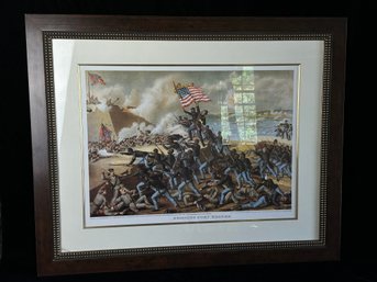 Storming Fort Wagner Framed Print