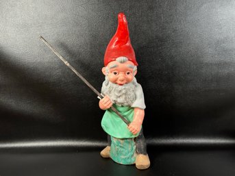 A Whimsical Vintage Gnome In Weighted Plastic, Made In West Germany By Heissner