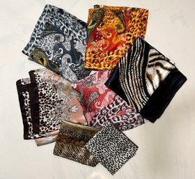 Animal Print Silk Scarves