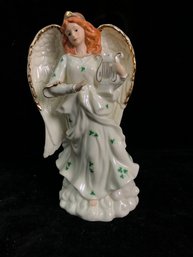 Red Head Angel With Clover Dress Figure