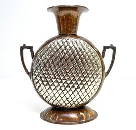 An Indian Copper And Polished Alloy Vase