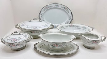 6 Vintage Noritake China Romance Pattern Serving Dishes,  Appears Unused, Japan, Matches Lot 15