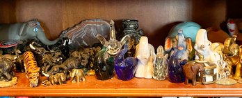 A Large Collection Of Exotic Animal Statuary - Mostly Elephants - B