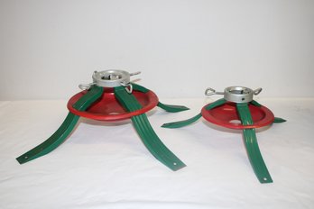 Pair Of Different Sized Vintage Christmas Tree Holders