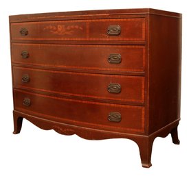 Four-Drawer Chest Of Drawers Dresser With Flame Banding