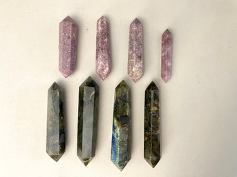 Labradorite & Lepidolite Double Terminated Points