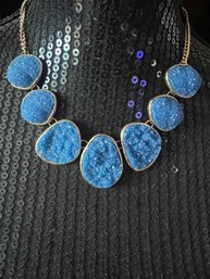 Raw Blue Lapis Bib Necklace