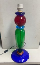Vincenzo Nason Murano Italy  6 Colors  Glass Lamp  22 Inches Tall