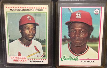 (2) 1978 Topps Lou Brock Cards - M