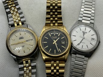 3 Vintage Men's Wristwatches- 2 SEIKO PULSAR SPORTS WATCHES AND TIMEX INDIGLO