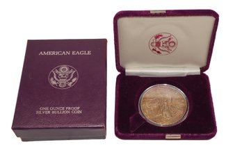 American Eagle One Ounce Proof Fine Silver Bullion Coin In Original Box