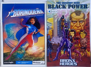 2 Signed Superhero Posters