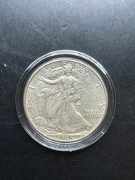 1945 Walking Liberty Silver Half Dollar