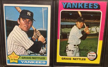 1975 & 1976 Topps Graig Nettles Cards - M