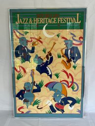 1982 New Orleans Jazz & Heritage Festival Framed Original Numbered Poster By Stephen St. Germain