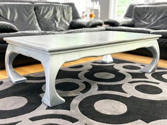 A Glam Painted Wood Chinoiserie Coffee Table
