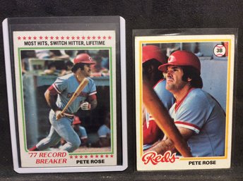 (2) 1978 Topps Pete Rose Cards - M