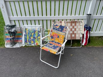 Lot Of 8 Beach And Lawn Chairs