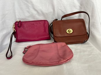 Assortment Of Three Coach Women's Leather Purses