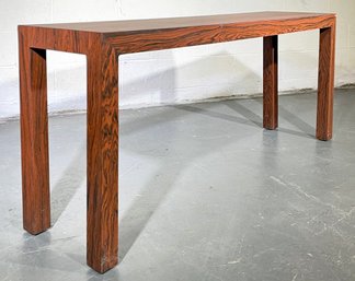 A Vintage Parsons Table - Wood Grained Formica Clad