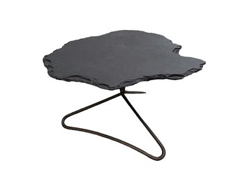 Unique Slate & Metal Figural Table