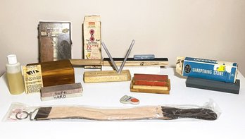 Lot Of Honing And Sharpening Tools- National Hones Inc., BeaverCraft, Crock Stick, Carboundum Co. And Others