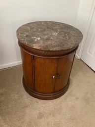 Marble Top Drum Table