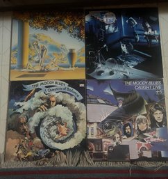 4 Moody Blues Original Vinyl Record Albums  . Very Good Condition . No Scratches.
