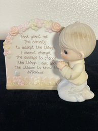 Collectible Precious Moments Figurine - Serenity Prayer Boy 1993