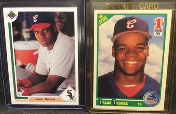 1990 Score Rookie & 1991 Upper Deck Frank Thomas Cards - M