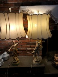 French Sculptured Table Lamps
