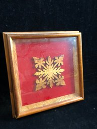Small Framed Wooden Snowflake