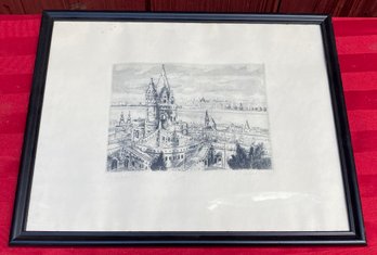 Framed Etching Signed And Numbered