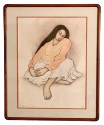 R.C. Gorman Signed 'Evangelina' Framed Lithograph