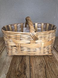 Wicker Basket With Handle