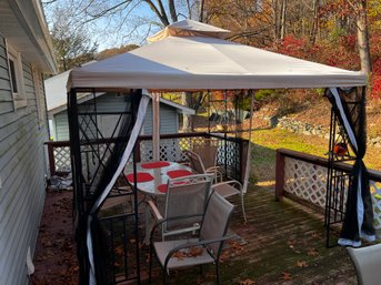 Large Outdoor Patio Canopy With Screened Sides