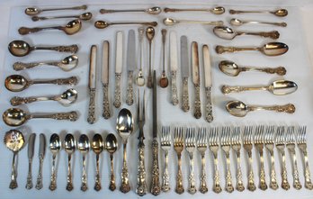 Stunning Tiffany & Co. English King Sterling Silver Antique 54 Pc. Flatware Set - 8.08lbs $3500 Just In Scrap!