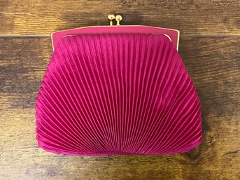 Lovely Pink - Goldtone Hardware Small Evening Bag - Vintage