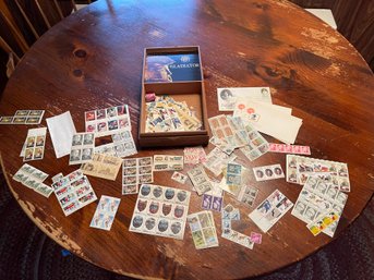 Cigar Box Full Of Unused Stamps, Possibly Over $40 Worth