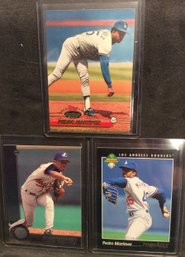 Lot Of 3 Pedro Martinez Cards With 2 Rookies - M