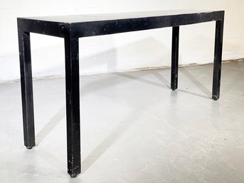 A Vintage Lacquered Wood Parsons Console Table