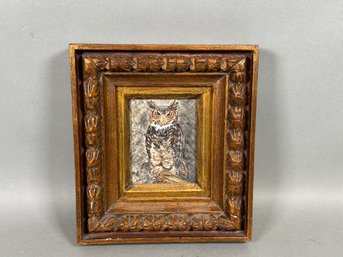 Ornate Framed Owl Art
