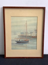 Framed Signed Sailboat Print