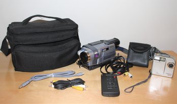 Samsung Digimax 800K Recorder And Sony Digital 8 Handycam W/700X Digital Zoom & Optical 20X W/ USB Streaming