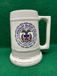 Vintage U. S. Merchant Marine Academy. King's Point New York Beer Mug. No Shipping.