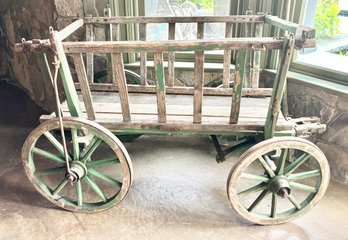 Late 19th/Early 20th Century Wooden Goat Or Flower Wagon