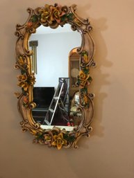 Floral Framed Wall Mirror